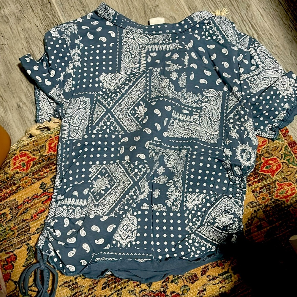 Angel energy Blue and white designs shirt